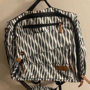 Zebra print diaper bag